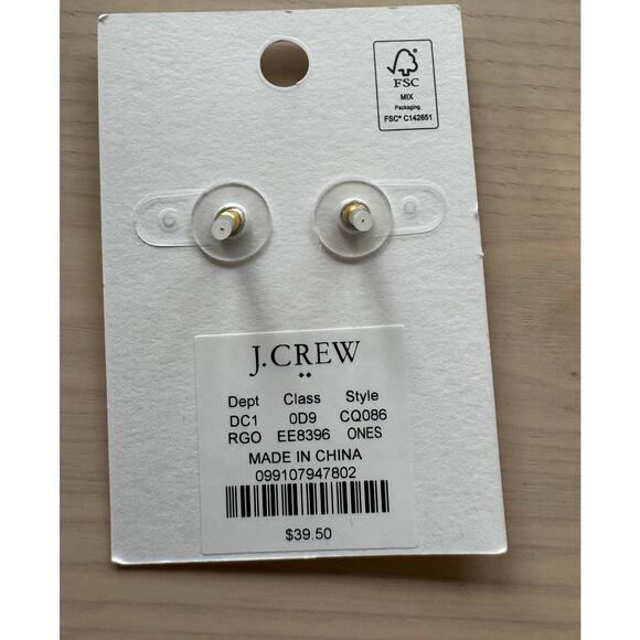 NWT J Crew Gold Metal bow stud earrings $40 - Picture 3 of 3
